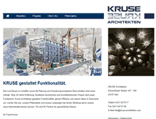 Tablet Screenshot of kruse-architekten.com